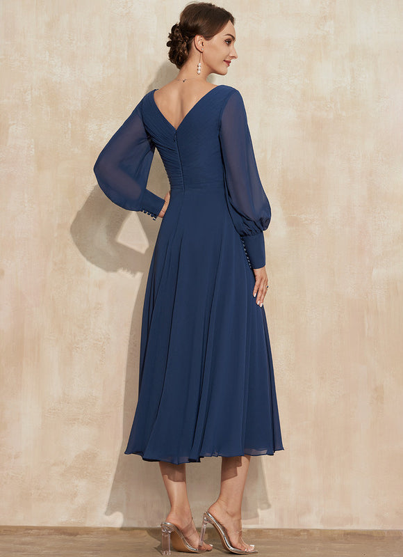 Robe Trapèze Chiffon Élégante - gallery 6