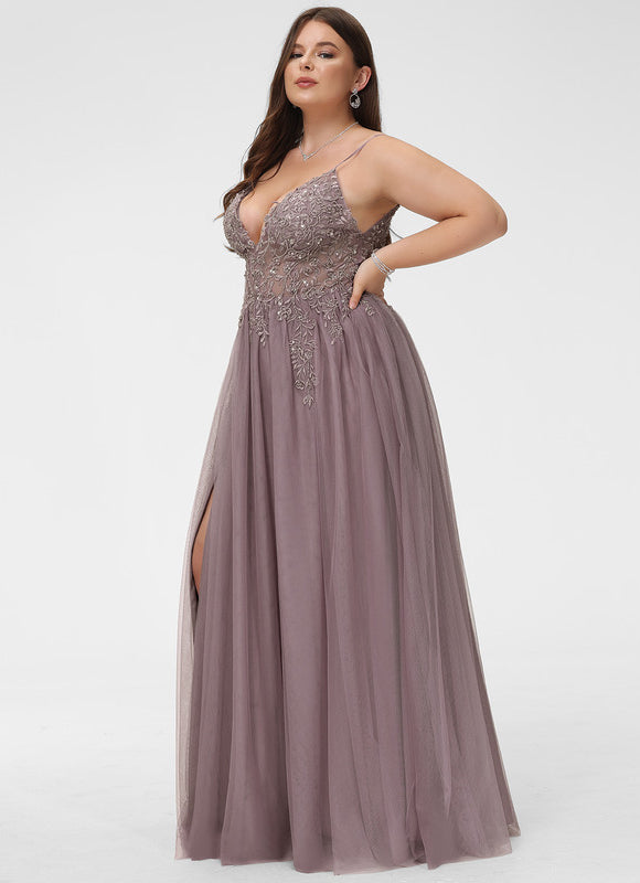 Robe Trapèze Voile Argenté - gallery 9