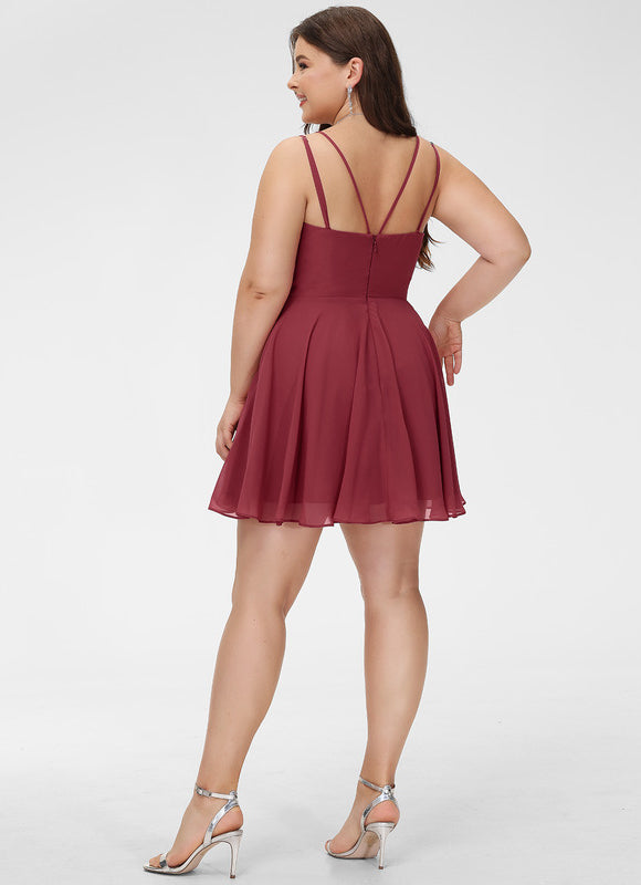 Robe Trapèze Éclats De Velvet Rose - gallery 5