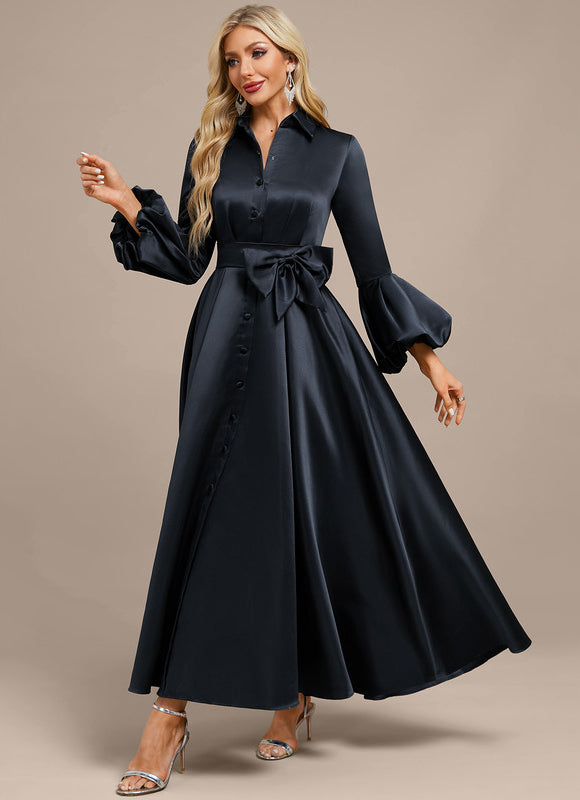 Robe Trapèze Élégance Sombre - gallery 2