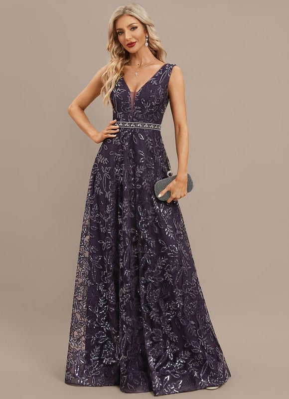 Robe Trapèze Élégance Pourpre - gallery 4