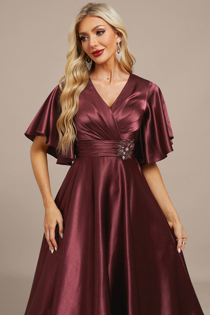 Robe Trapèze Chic Pour Mariage Grande Taille - gallery 1