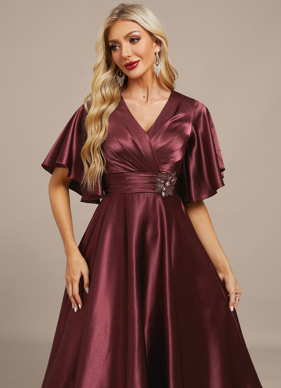 Robe Trapèze Chic Pour Mariage Grande Taille - gallery 1