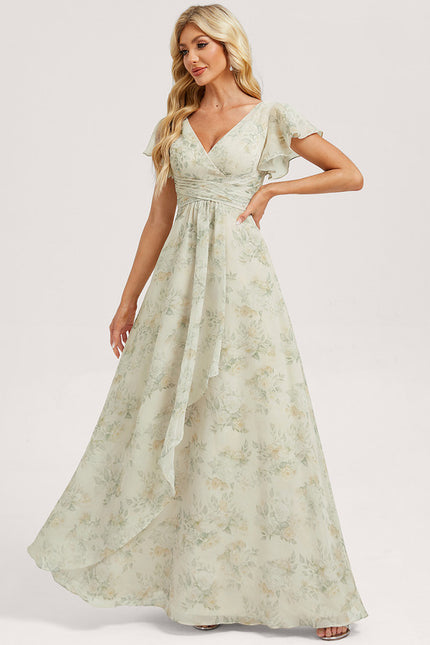 Robe Trapèze Mousseline Fendue - gallery 1