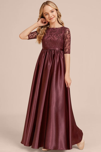 Robe Trapèze Satinée Cerise - gallery 3