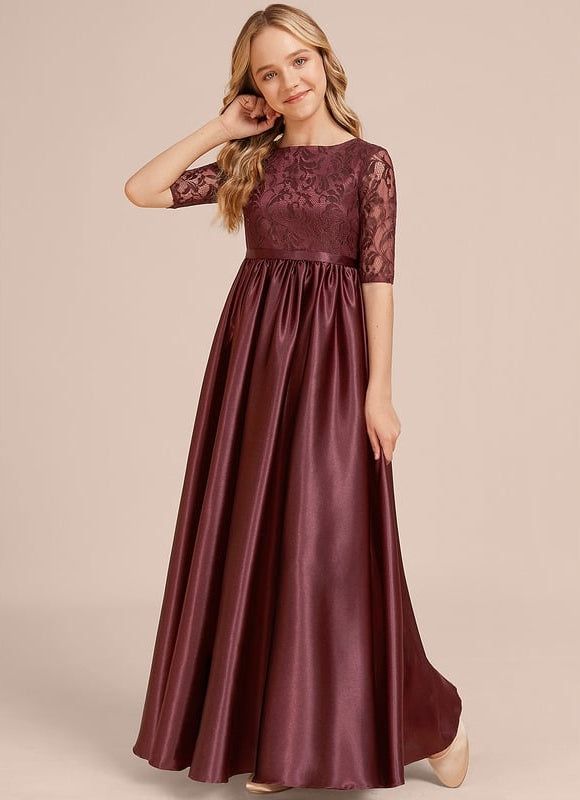 Robe Trapèze Satinée Cerise - gallery 3