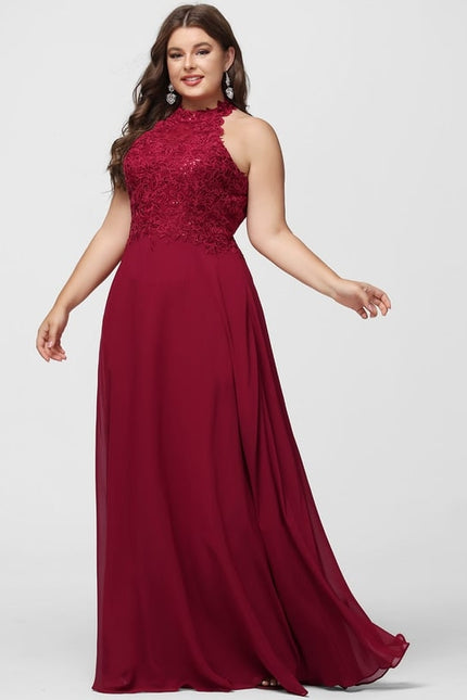 Robe Trapèze Rouge Éblouissant - gallery 5