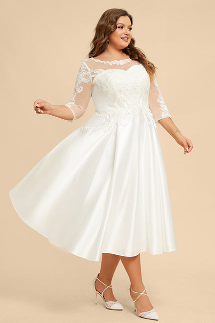 Robe Trapèze Éclat Satiné Floral - gallery 5