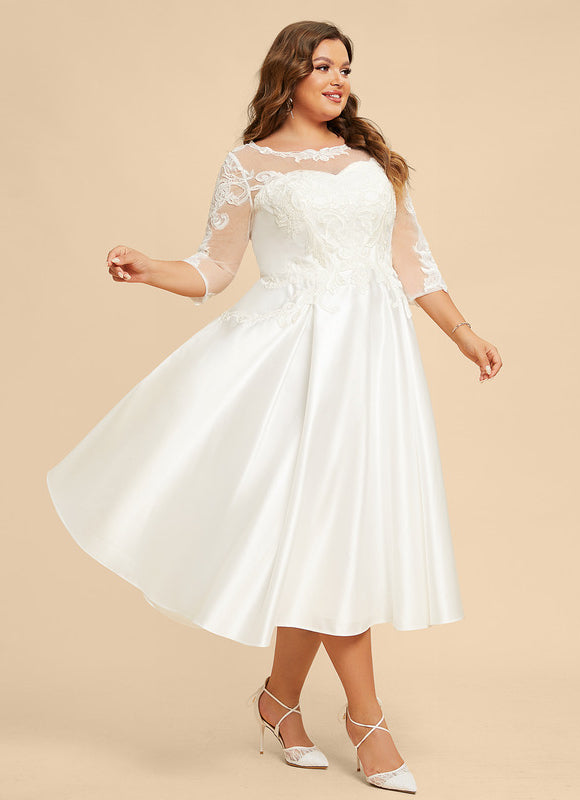 Robe Trapèze Éclat Satiné Floral - gallery 5
