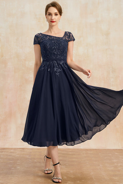 Robe Trapèze Chic Marine