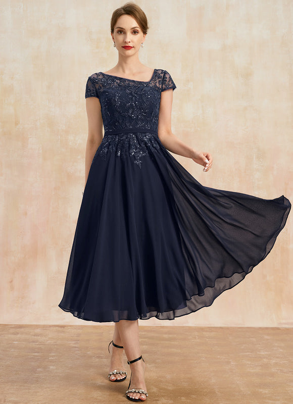 Robe Trapèze Chic Marine