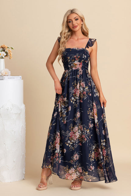 Robe Trapèze Nuit Florale Évasée - gallery 6