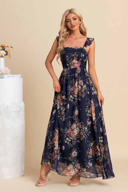Robe Trapèze Nuit Florale Évasée - gallery 6