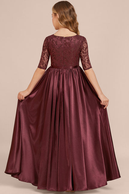 Robe Trapèze Satinée Cerise - gallery 1