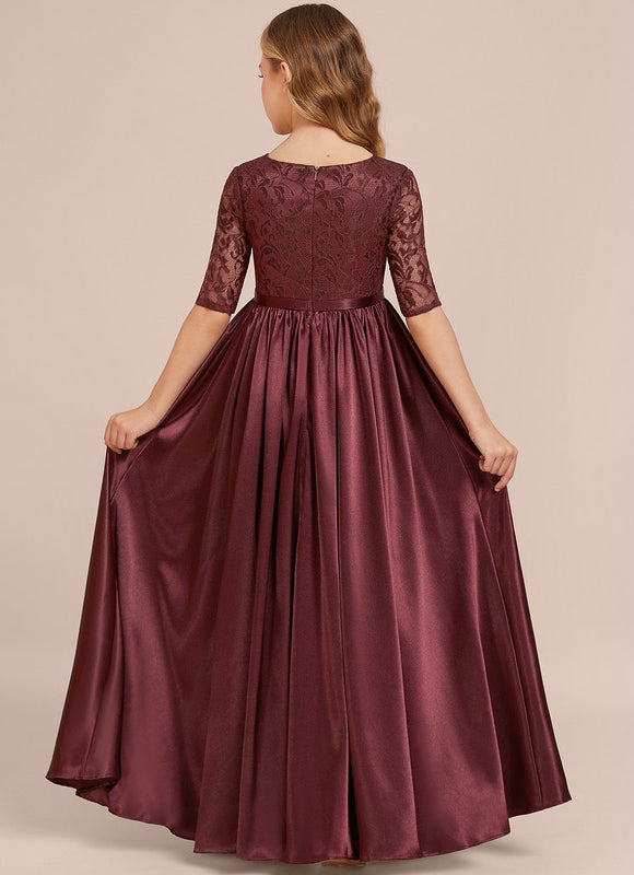 Robe Trapèze Satinée Cerise - gallery 1