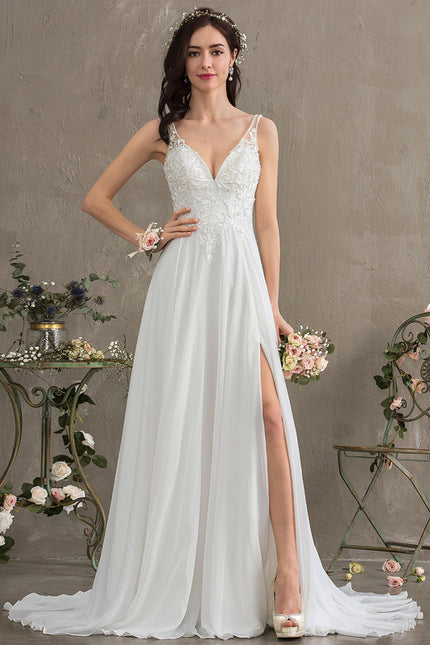 Robe Trapèze De Mariée Aérienne - gallery 1