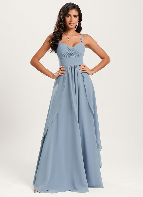 Robe Trapèze Mousseline Fendue - gallery 3