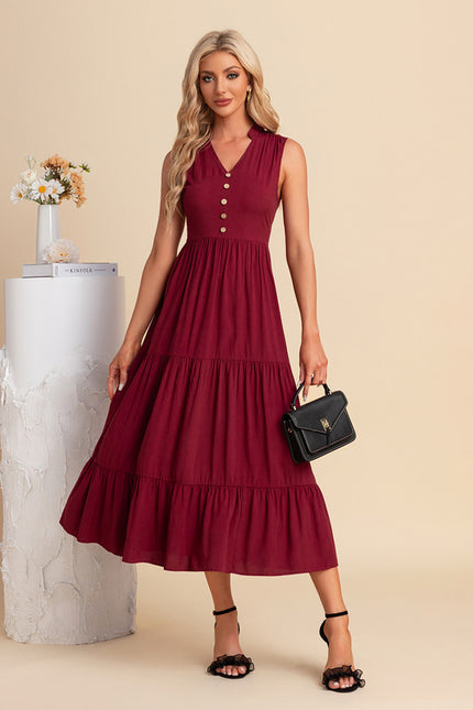 Robe Trapèze Midi Épure - gallery 5