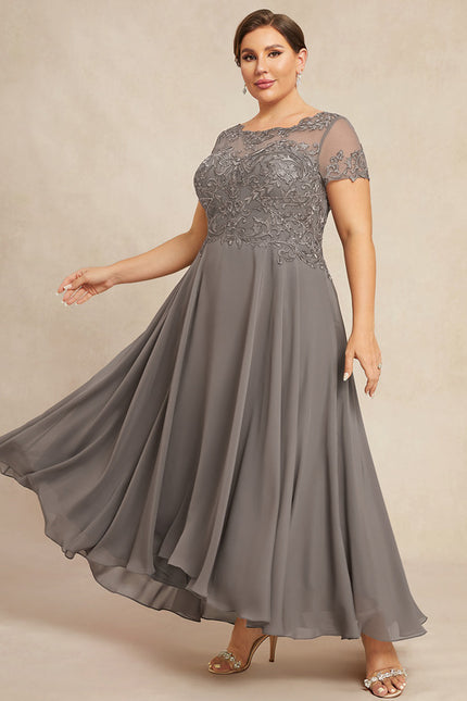 Robe Trapèze Voile Dargent Éthéré - gallery 6
