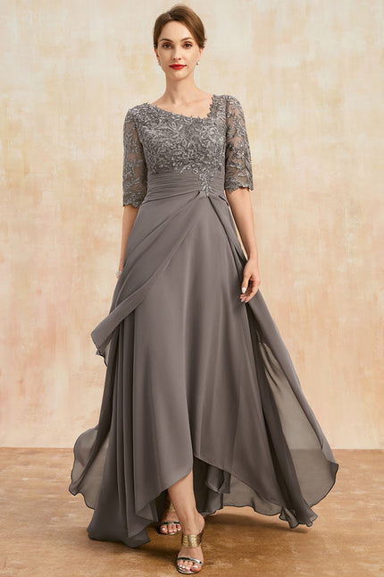 Robe Trapèze Gris Élégant