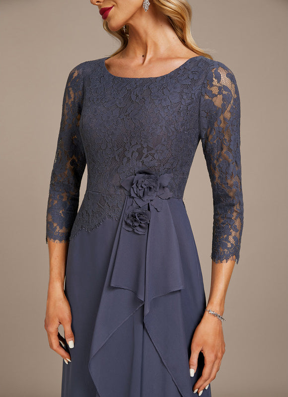 Robe Trapèze Bleue Vintage Soirée - gallery 4