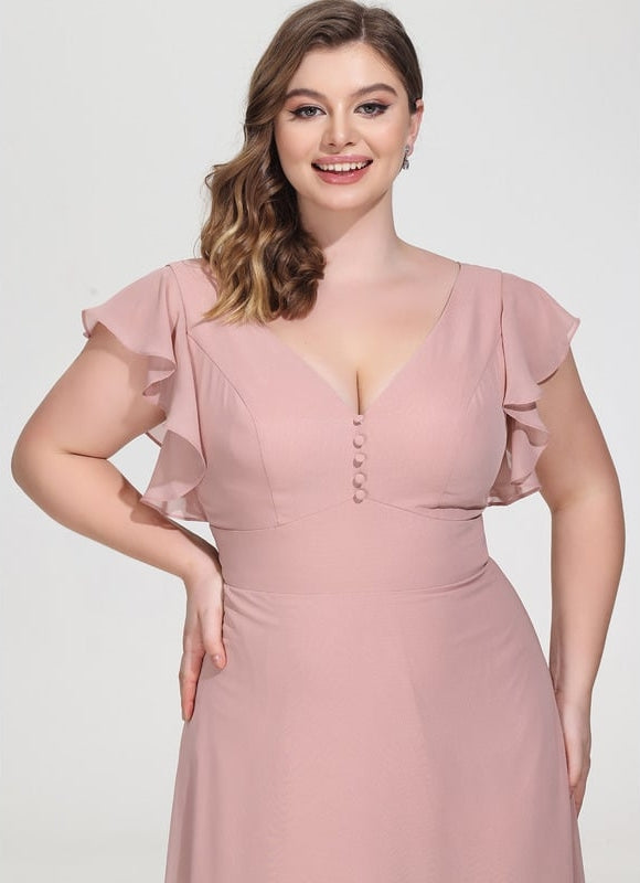 Robe Trapèze Mousseline Fendue - gallery 9