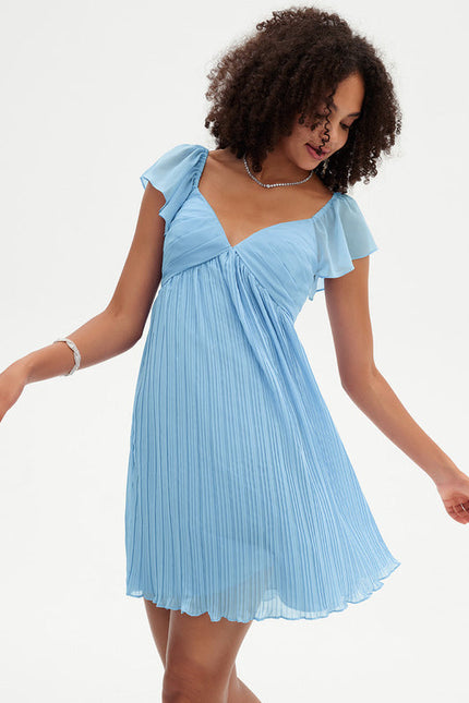 Robe Trapèze Vague Marine