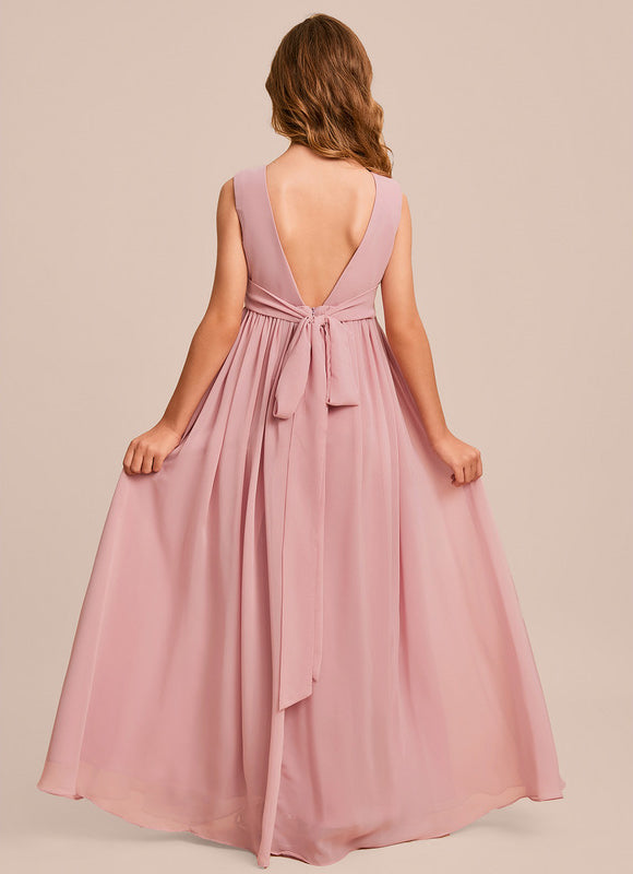 Robe Trapèze Mousseline Fleurie - gallery 1