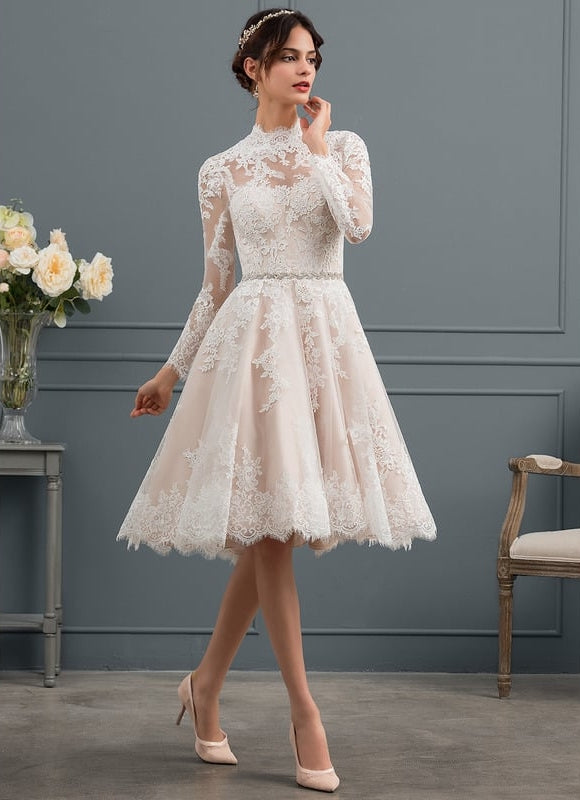 Robe Trapèze Écrue Élégante - gallery 2
