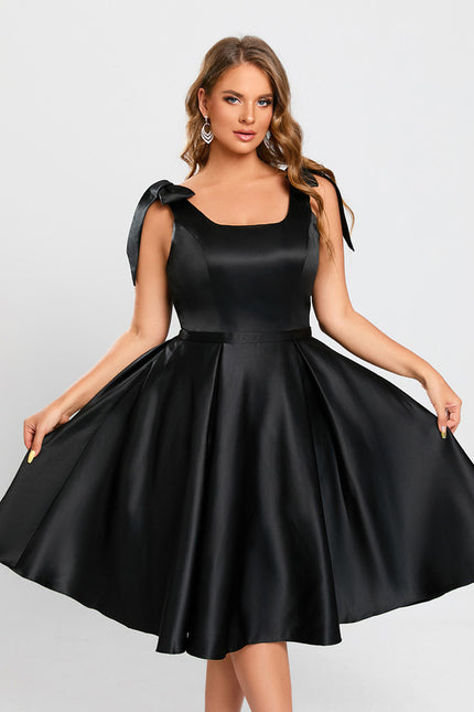Robe Trapèze Noire Classique - gallery 8