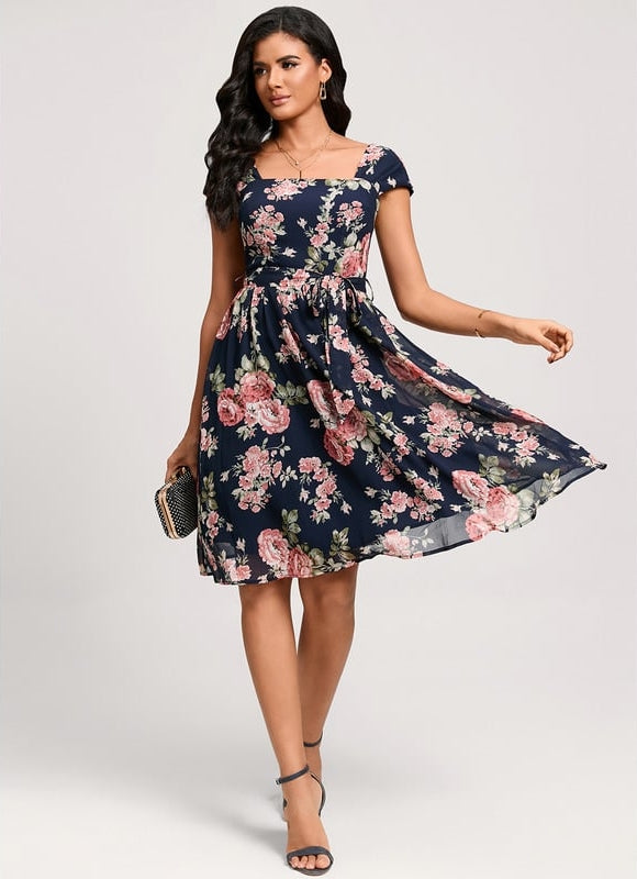 Robe Trapèze Rêve Floral Nocturne - gallery 5