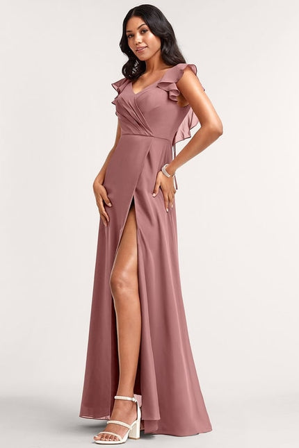 Robe Trapèze Mousseline Fendue - gallery 2