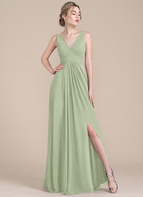 Robe Trapèze Mousseline Fendue