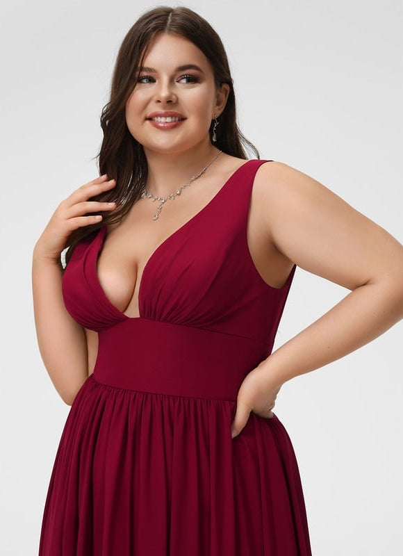 Robe Trapèze Longue Beige Élégante - gallery 9