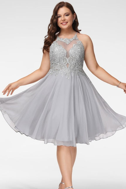 Robe Trapèze Éclat Argenté - gallery 5