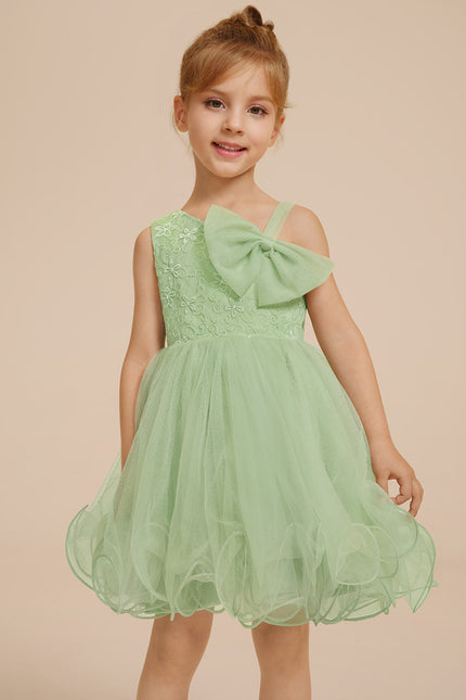 Robe Trapèze Verte Éclosion - gallery 7