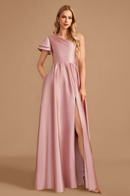 Robe Trapèze Rêve De Satin Rose