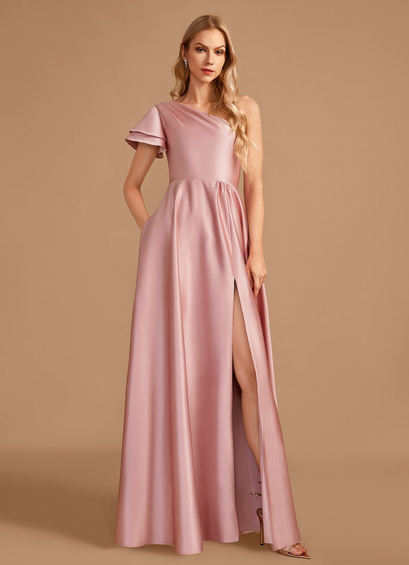 Robe Trapèze Rêve De Satin Rose