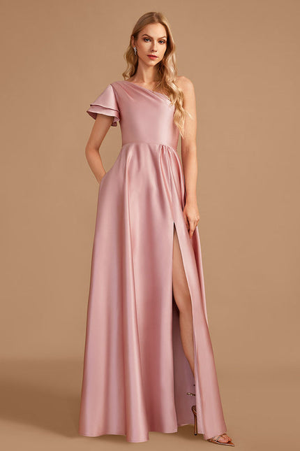 Robe Trapèze Rêve De Satin Rose