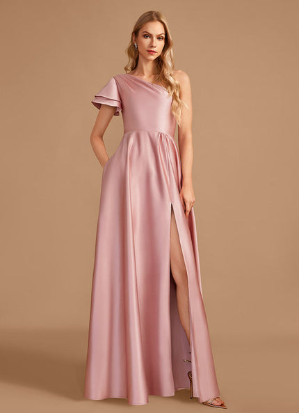 Robe Trapèze Rêve De Satin Rose