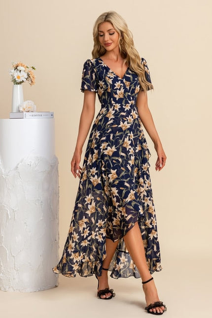 Robe Trapèze Florale Évoquée - gallery 7
