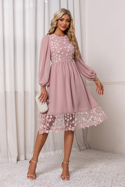 Robe Trapeze Rose Poudré - gallery 5