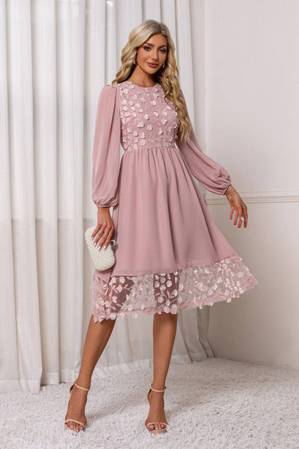 Robe Trapeze Rose Poudré - gallery 5