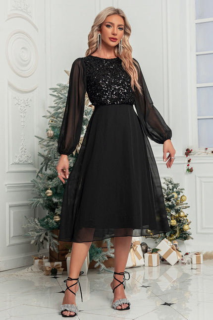 Robe Trapèze Pailletée Aérienne