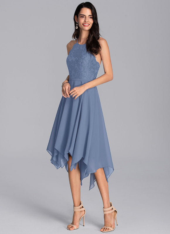 Robe Trapèze Bleu Aérien - gallery 1