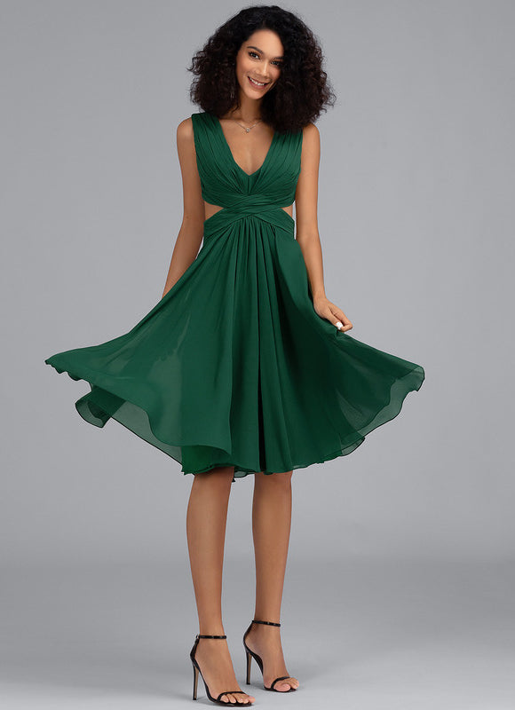 Robe Trapèze Émeraude Volante - gallery 4