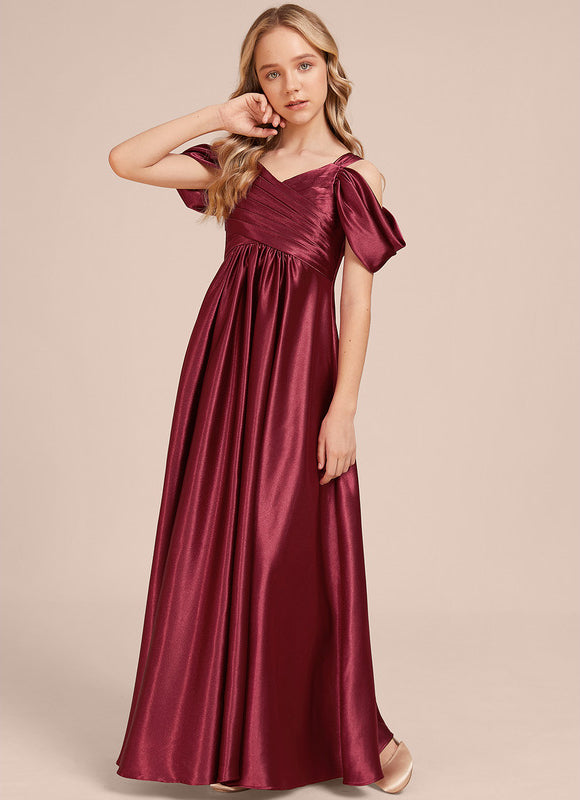 Robe Trapèze Satin Bordeaux - gallery 3
