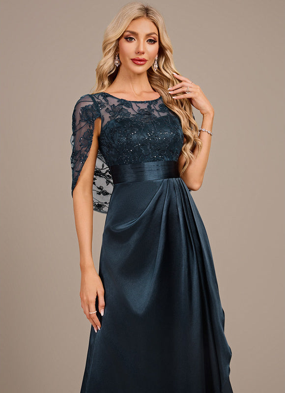 Robe Trapèze Élégante Marine - gallery 1