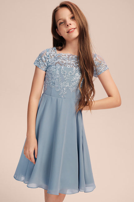 Robe Trapèze Céleste Dentelle - gallery 1