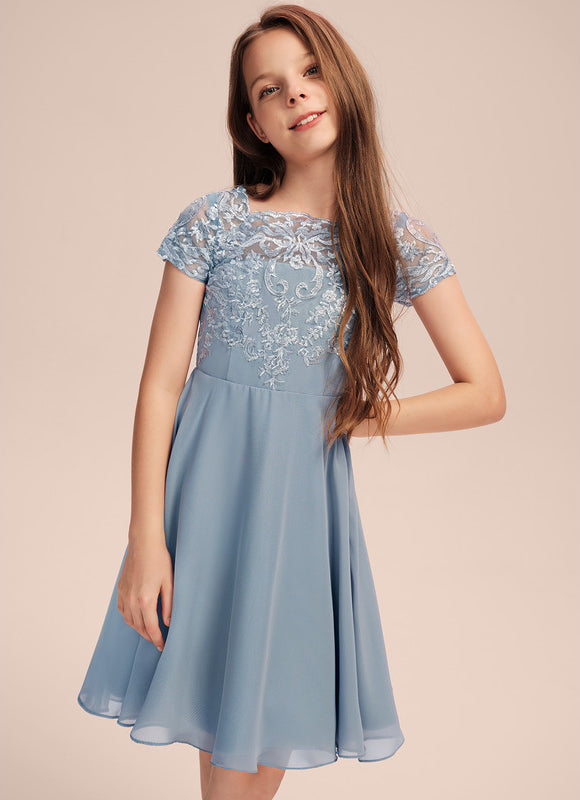 Robe Trapèze Céleste Dentelle - gallery 1